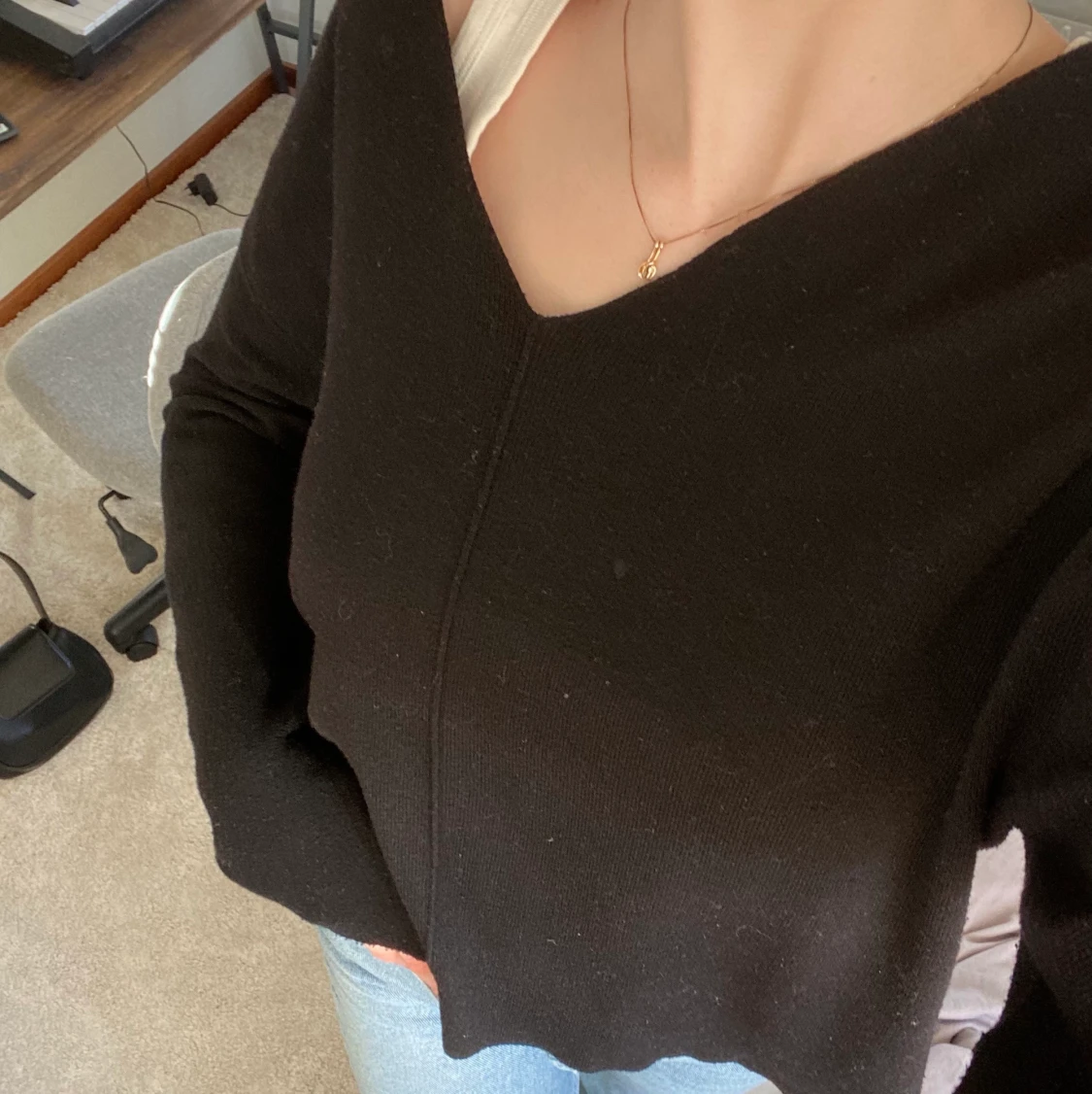 Svart ulltröja  - 90