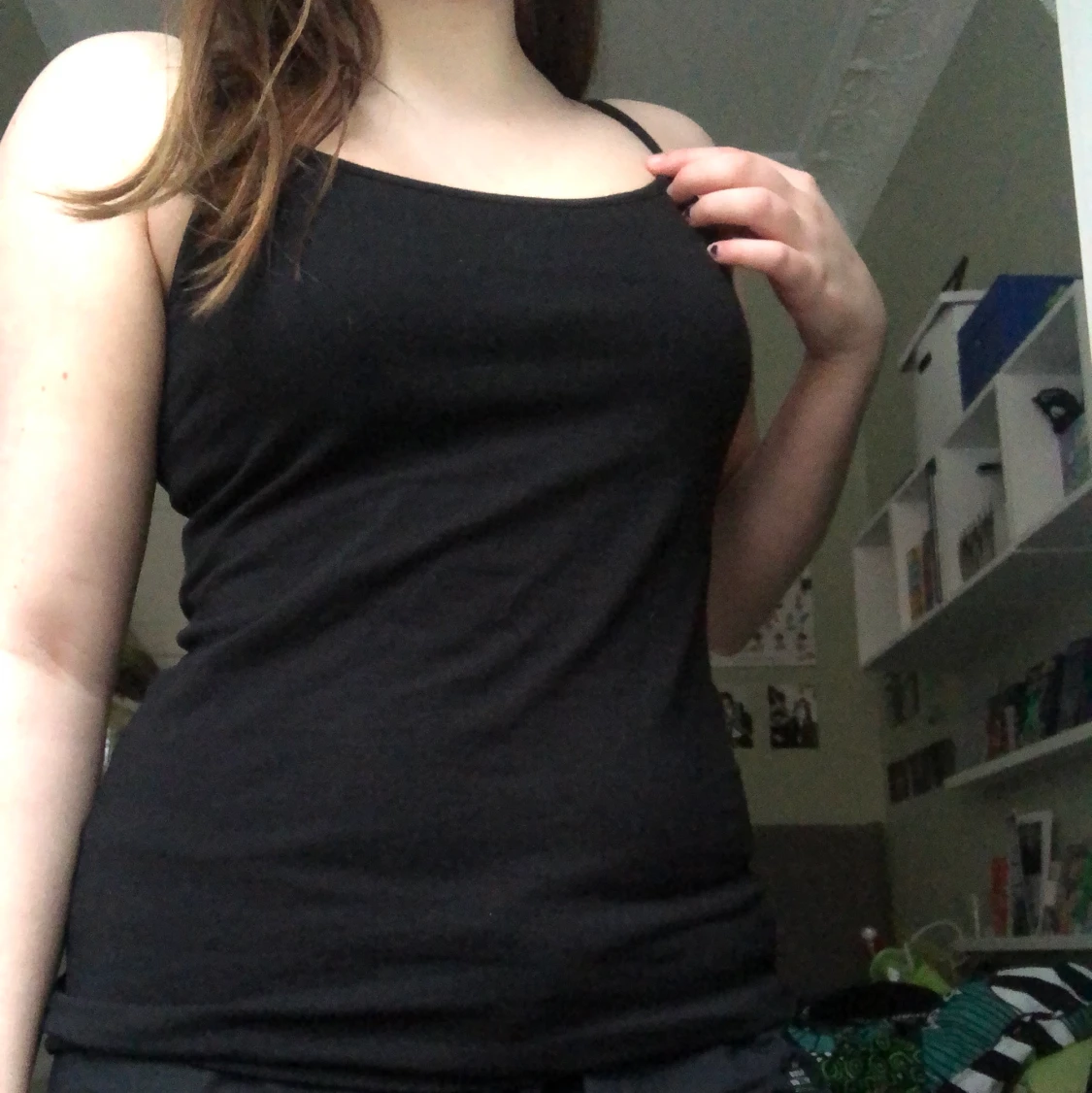 Svart gap linne  - 90