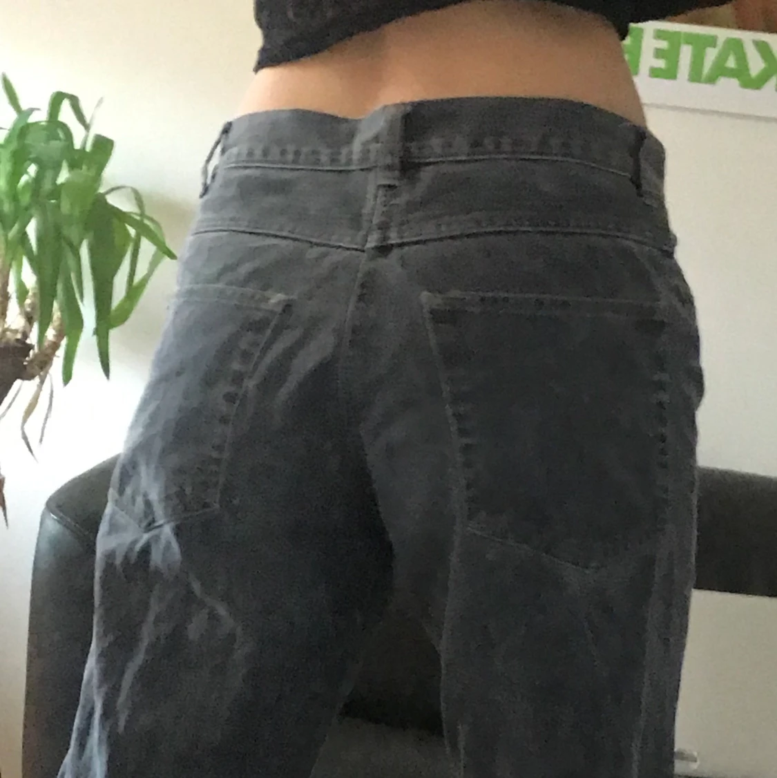 Raka gråa jeans - 90