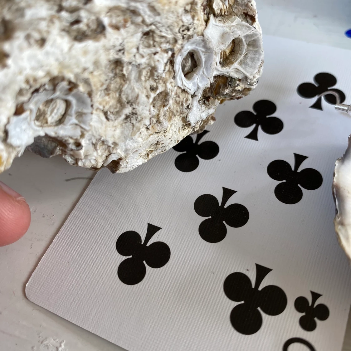 Homemade earings made of pacific oysters 🦪  - 91