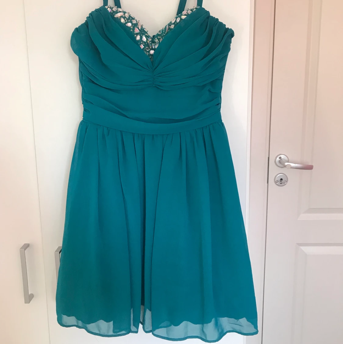 Blå/grön festklänningens paljetter  - 91