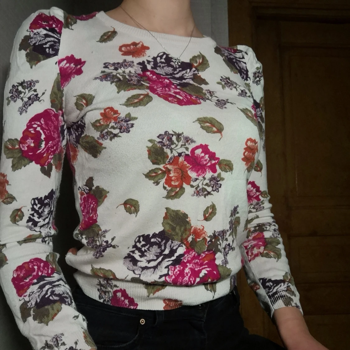 Ribbstickad tröja storlek S - 90