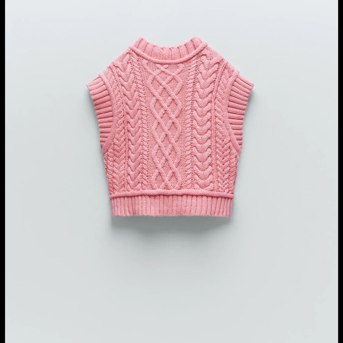 Rosa stickad väst, Zara - 91