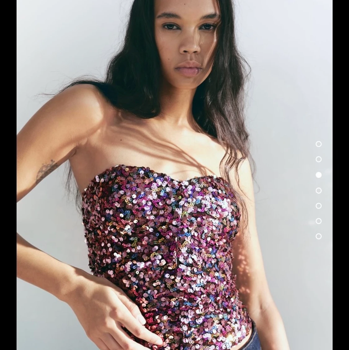 Zara topp med paljetter - 90