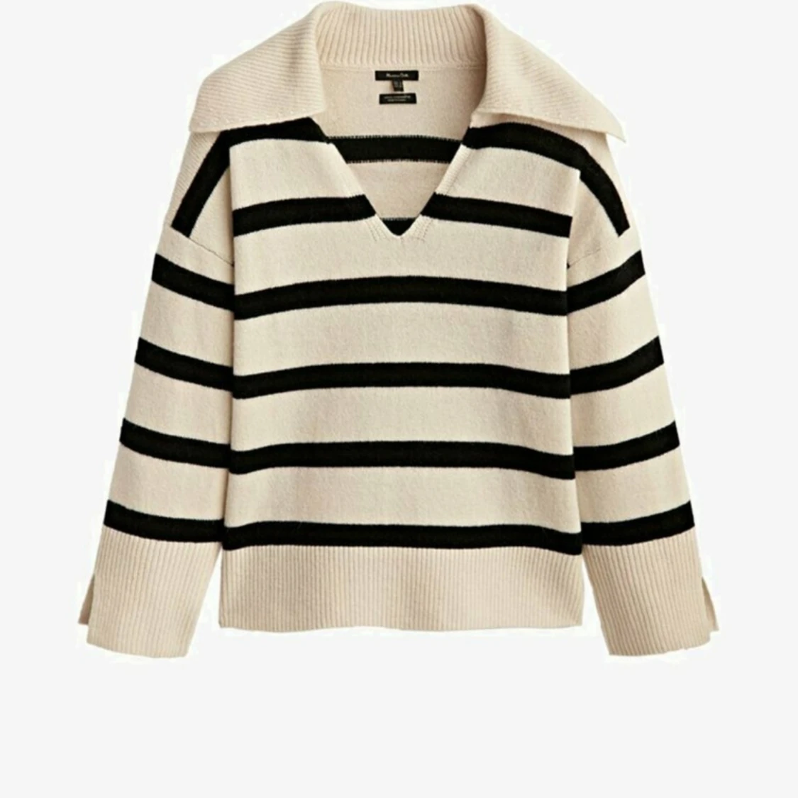 Randig stickad tröja från Massimo Dutti.