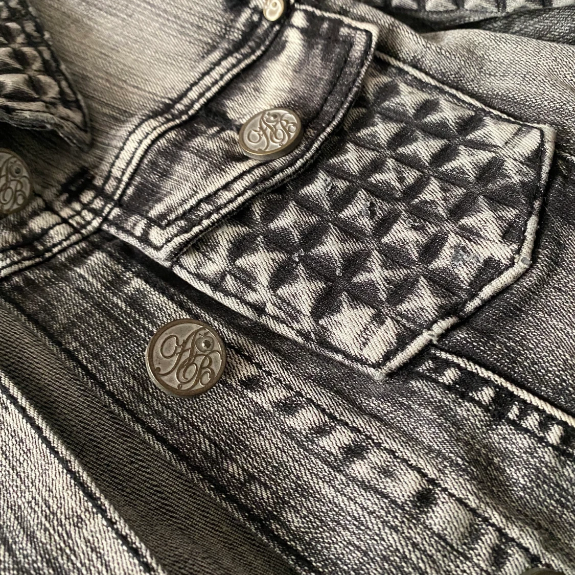 Grå jeansjacka  - 90