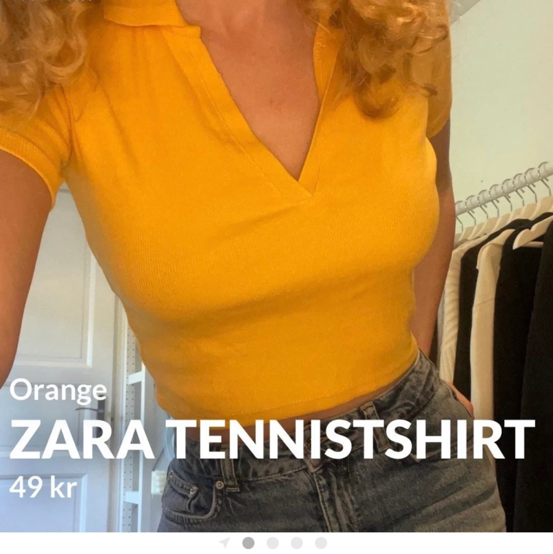 Tennistshirt från zara orange 