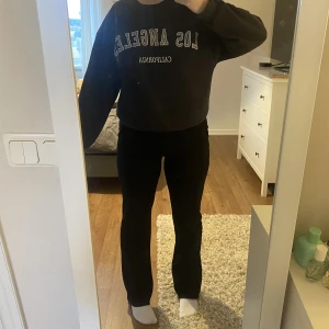 Collegetröja  - Svart collegetröja med grått tryck. Pris + frakt. 