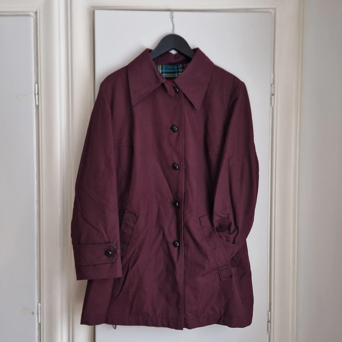 VINTAGE vinröd kappa 