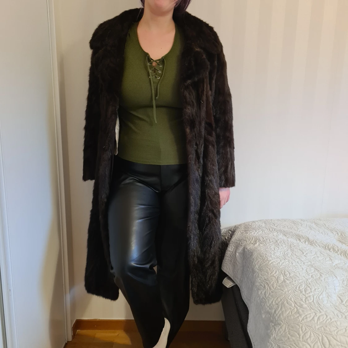 Äkta mink kappa  - 90