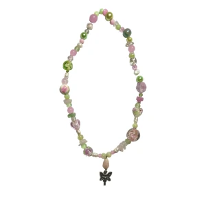 pärlhalsband  - jättefint handgjort pärlhalsband i fairy core tema gjort på unika glaspärlor, sötvattenspärlor och rosenquarts🌸🌷🧚🏻‍♀️