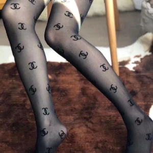 Chanel logo black tights, black tights - Luxury fishnet tights, X Alphabet stockings, pantyhose X letter, high quality tights for women, black tights, alphabet design leggings.  Available in M,L,