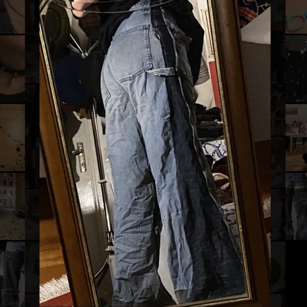 Patchwork liknande byxor jag gjort av tre olika jeans. Spenderat väldigt mycket tid på dem men dem men de är inte helt min stil längre.. Jeans & Byxor.