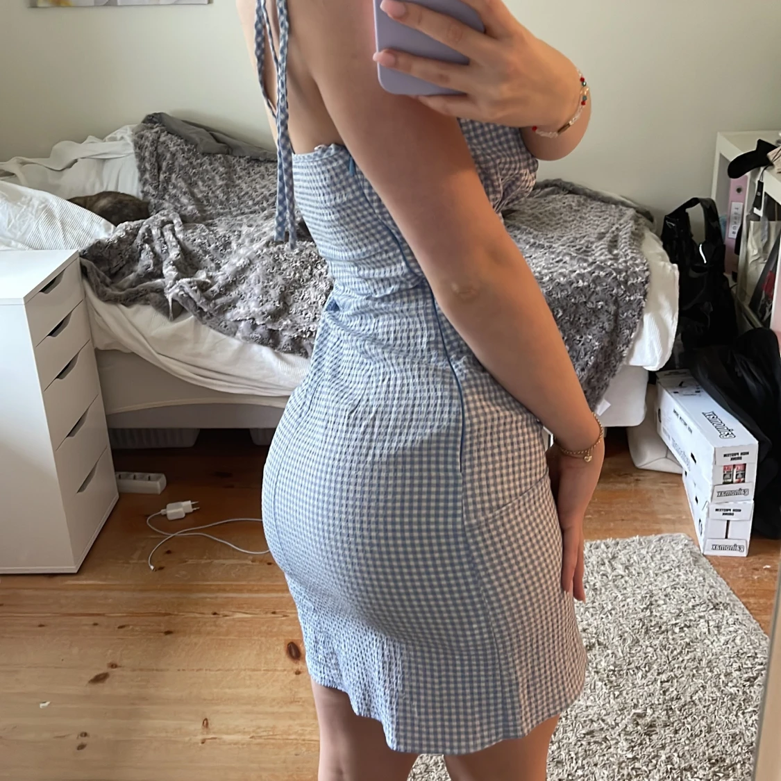 Rutig sommarklänning🧚🏻‍♀️🌸💐 - 91