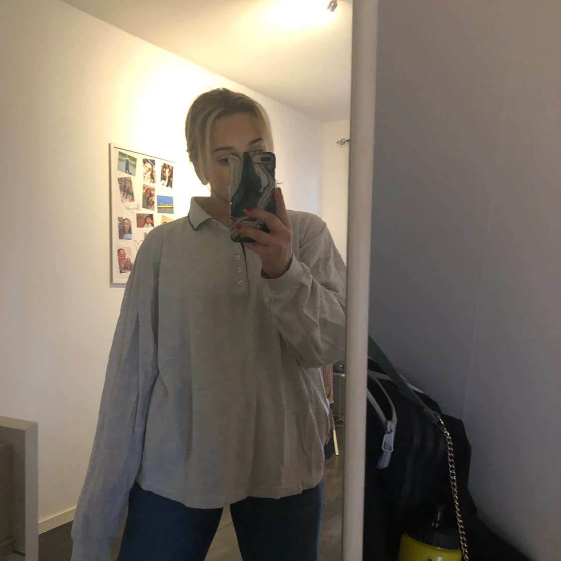 Oversized långärmad piké  - 91