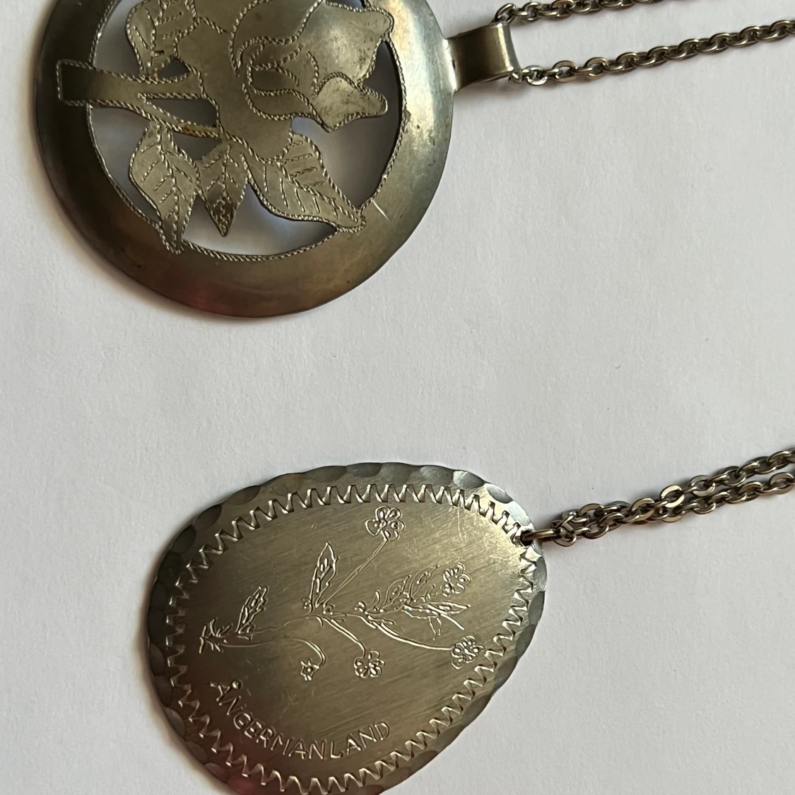 2st jätte snygga tenn halsband med hänge - 91