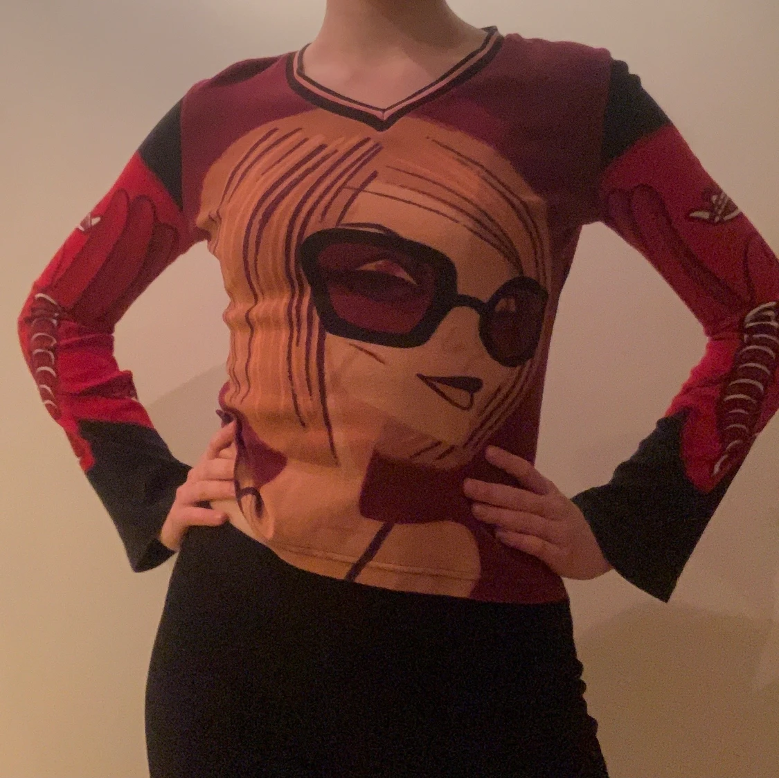 Långärmad mönstrad tröja