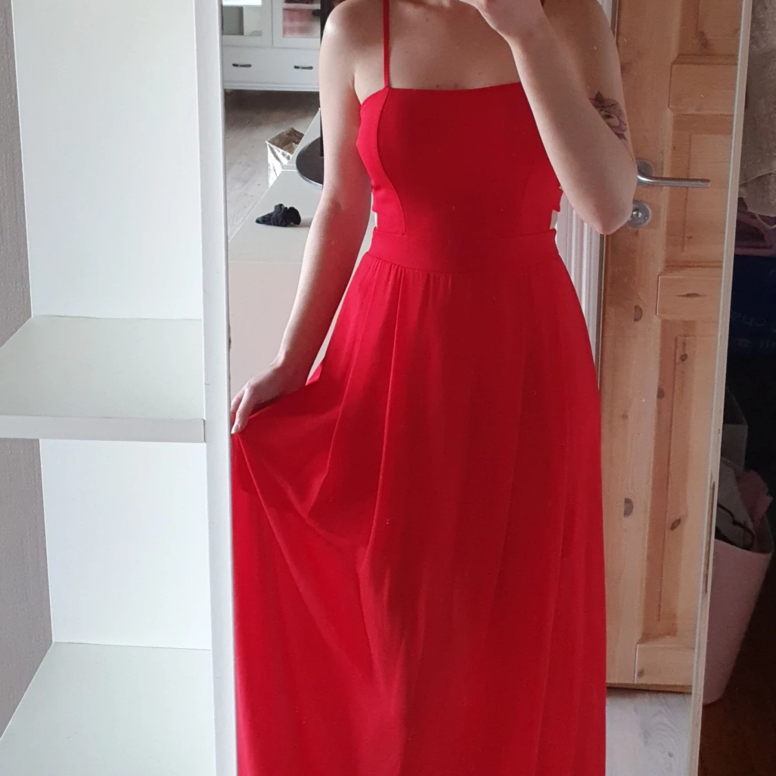 Röd långklänning - 91