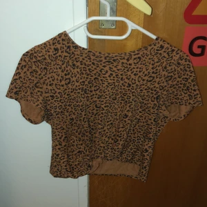 Topp - En leopard topp i storlek xs och som detalj är knyten där fram. Kommer från HM 