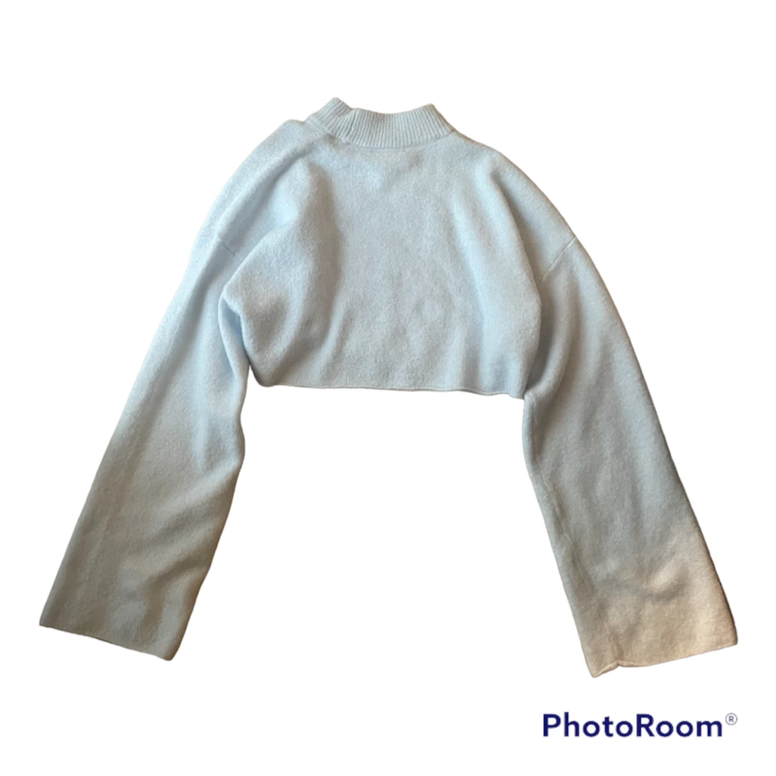 Croppad stickad topp - 90