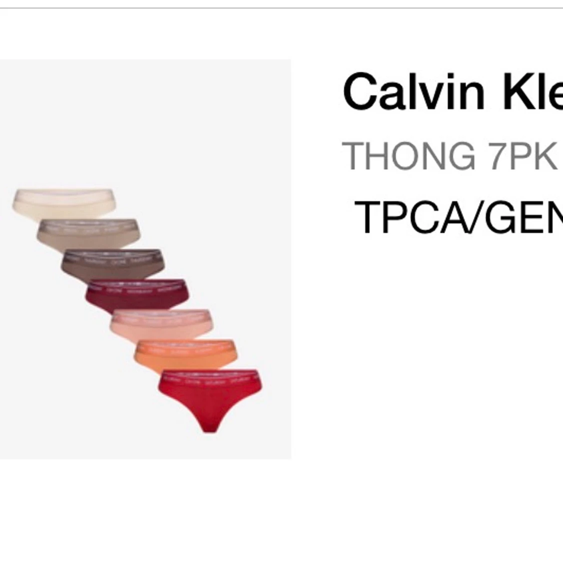 7 st Nya  CALVIN KLEIN string trosor - 90