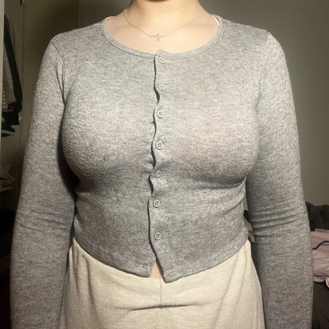 Grå kofta-New Yorker stl S - 90