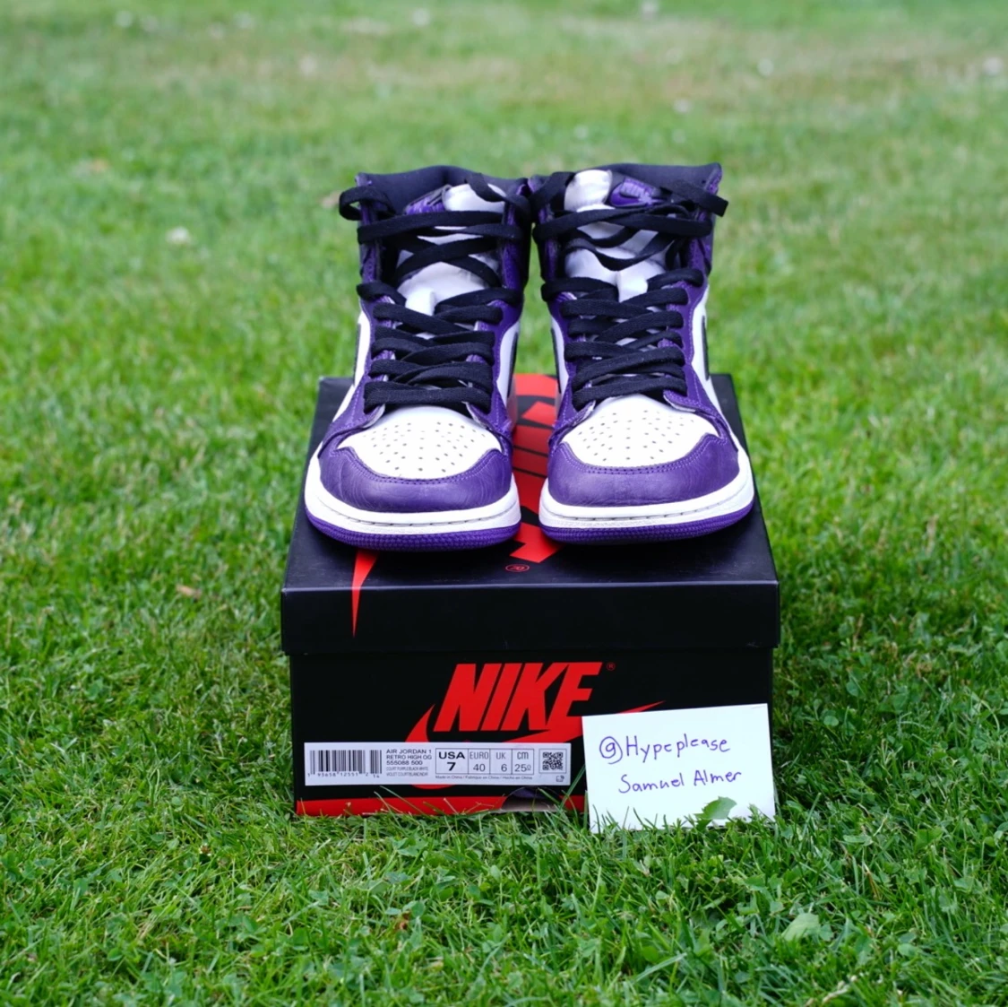 Jordan 1 High OG Court Purple  - 90