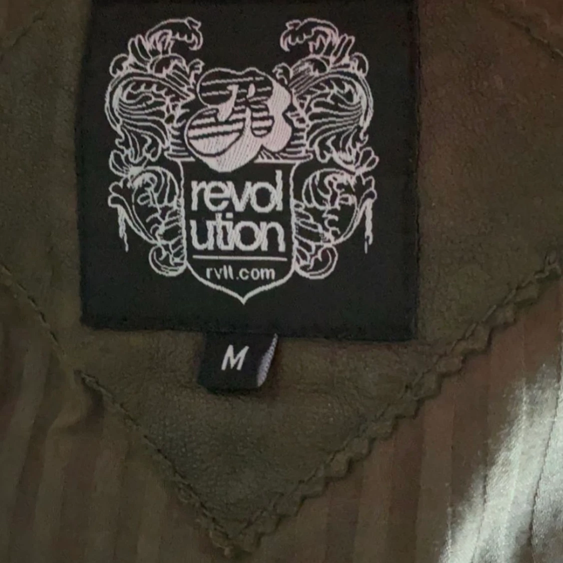 Mörk grön skinnjacka - 91