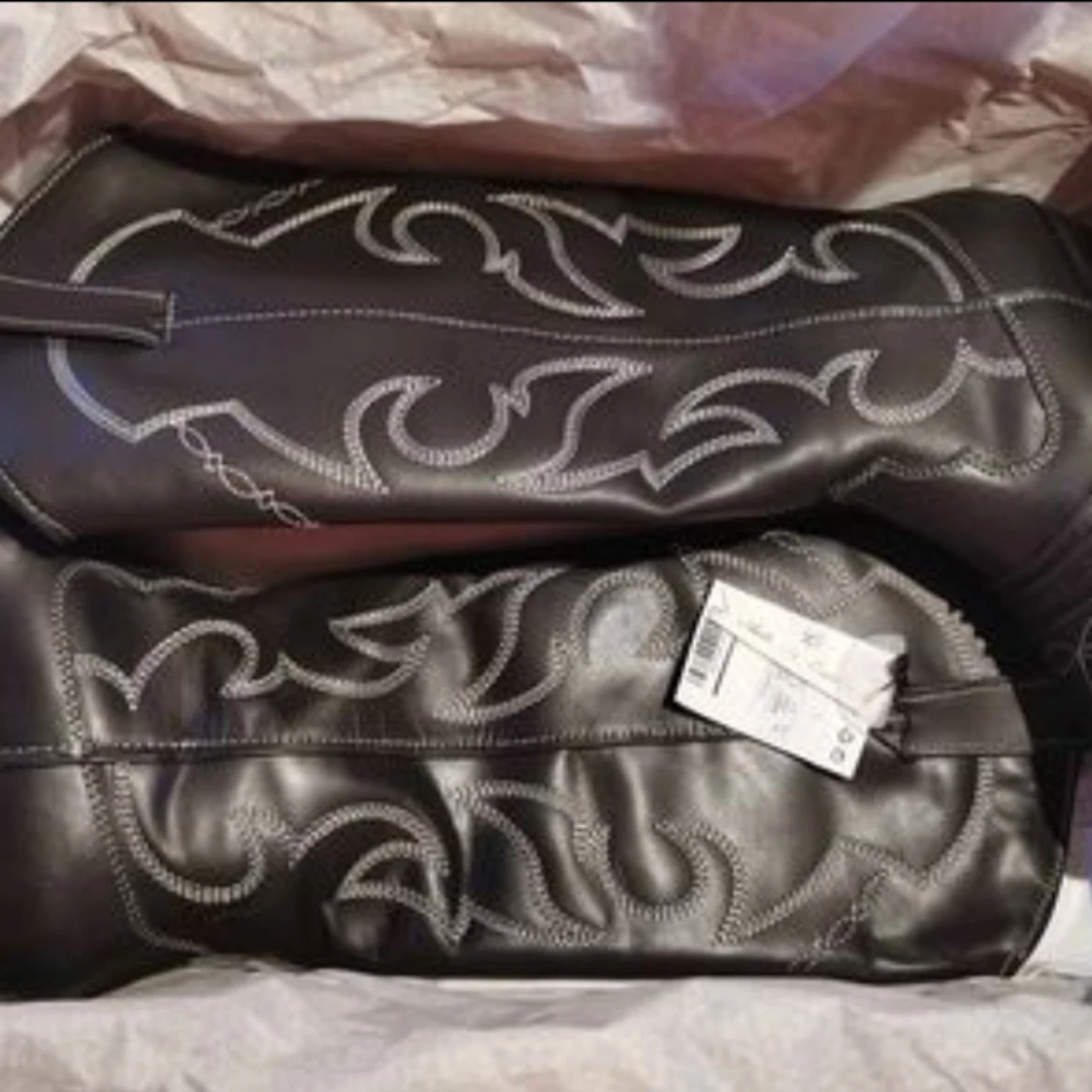 Cowboy/Biker Boots - Äkta läder 36 - 90