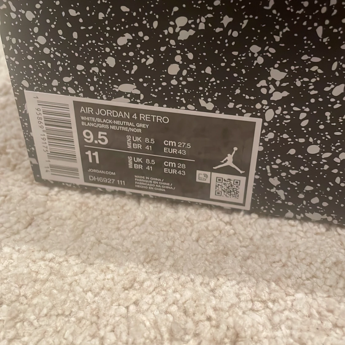 Air jordan 4 retro military black us 9.5/43.5 - 90