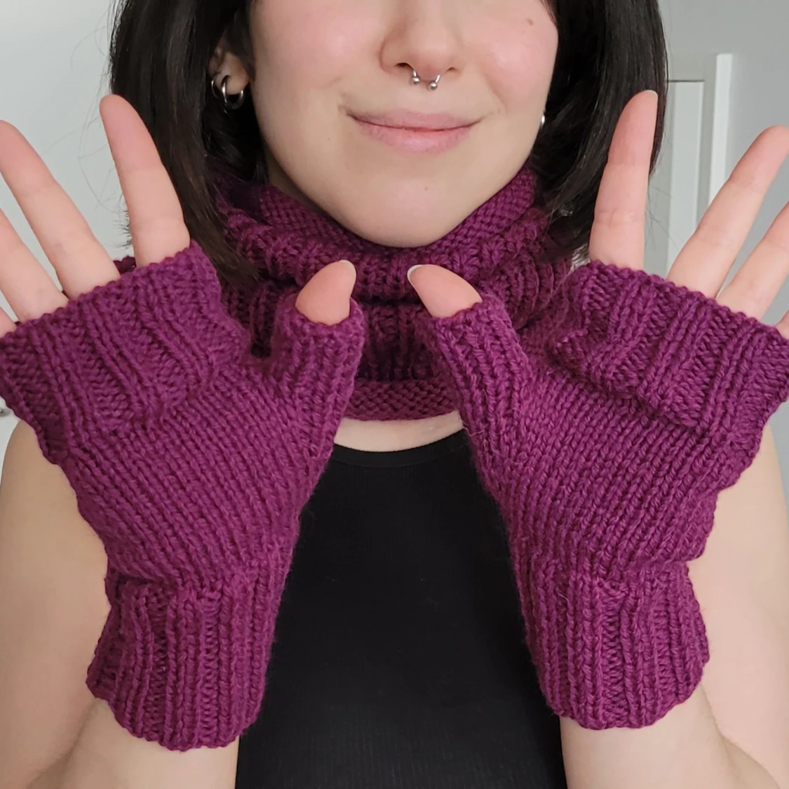 Stickade torgvantar - 90