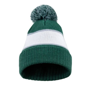 Grön mössa stickad i Sverige - En svenskstickad mössa i snygg grön färg, tillverkad i merinoull, helt ny och oanvänd 