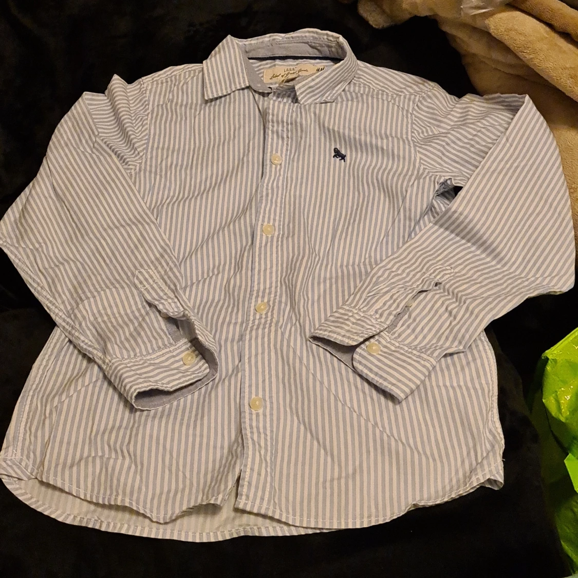 Skjorta randig vit/blå