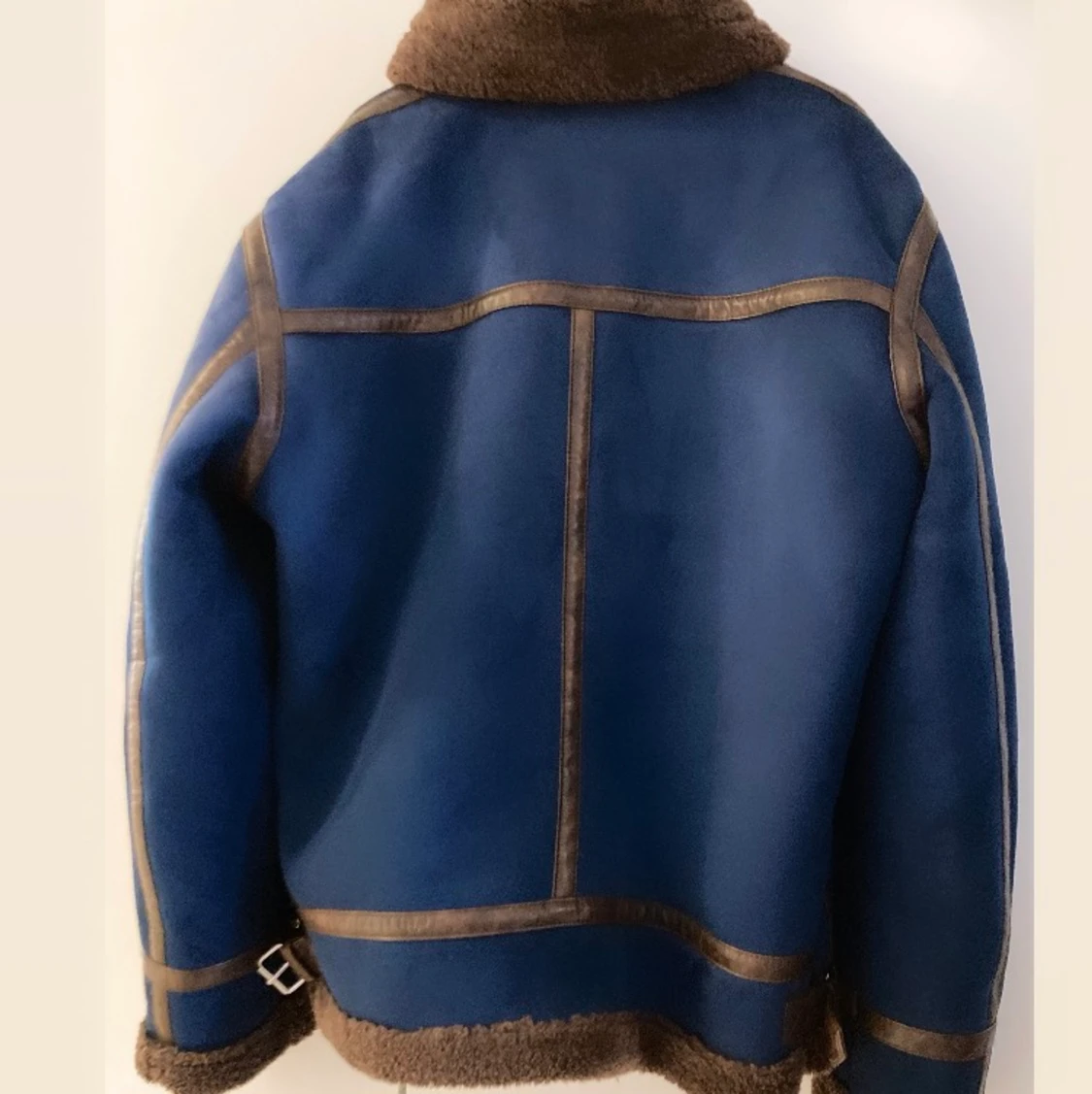 Snygg vinterjacka i mörkblått och brunt från Zara, herr strl L (42) - 91