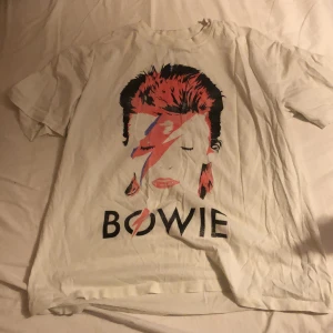 David bowie stor t-shirt  - En David bowie tröja. Vit på back sidan. 