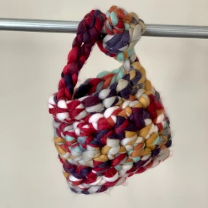 Chunky Crochet Bag - this chunky bag is made crocheted using thick acrylic yarn. dm me for questions about price, dimensions, etc. :)