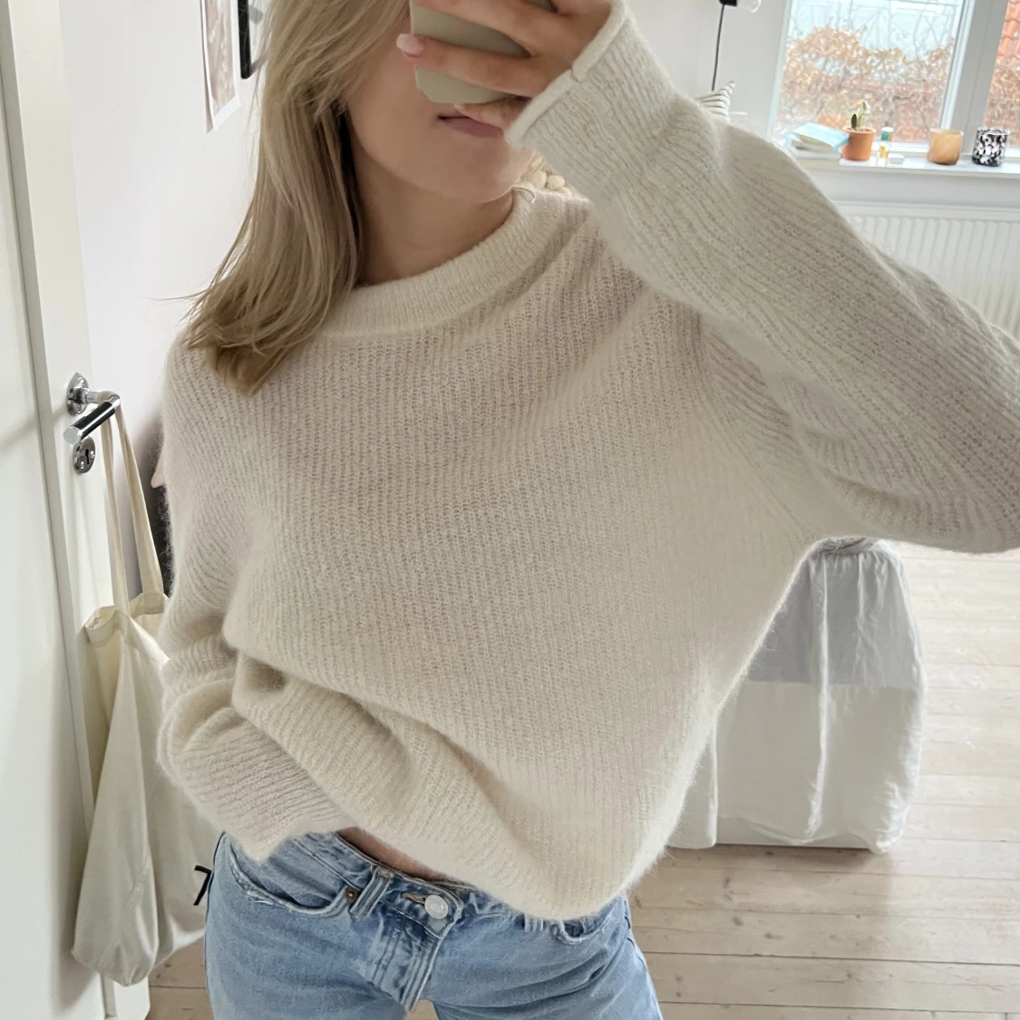Mysig stickad tröja 🤍 - 90