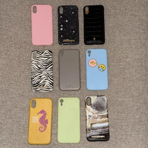 Mobilskal IPhone XR - Säljer 9 st skal till en IPhone XR (kan eventuellt passa andra modeller oxå), kan finnas små skador på kanter och repor men ALLA FÖR 150 kr!!❤️