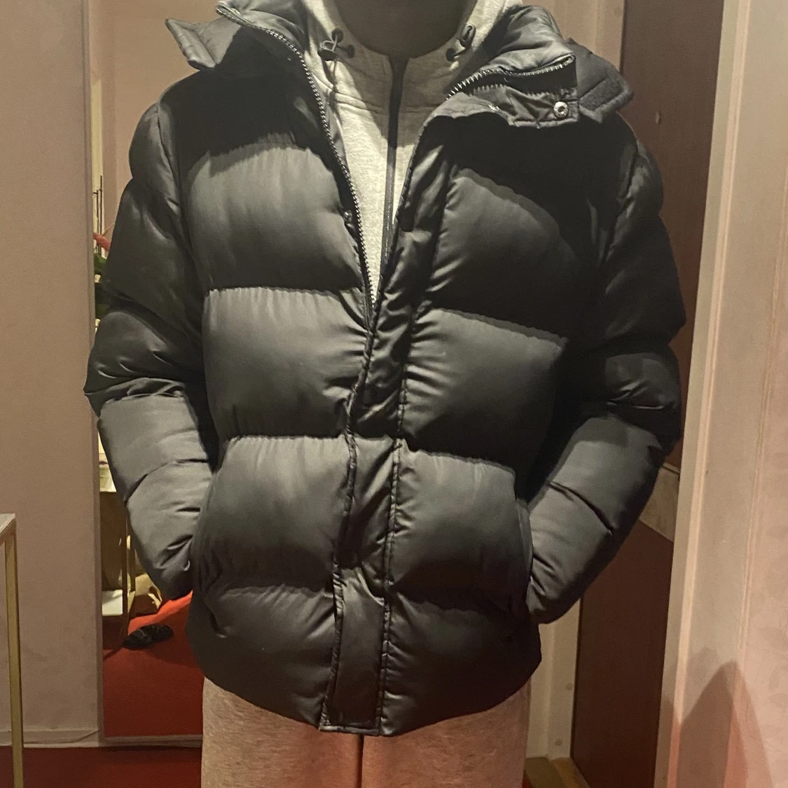 Svart Pufferjacka - 91