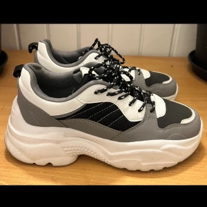 ”dad shoes” / chunky skor med hög platå - Skor med högre platå så lite mer chunky skor. Använda en gång så väldigt bra skick (nyskick)  Stl 38. Vid snabb affär kan pris sänkas