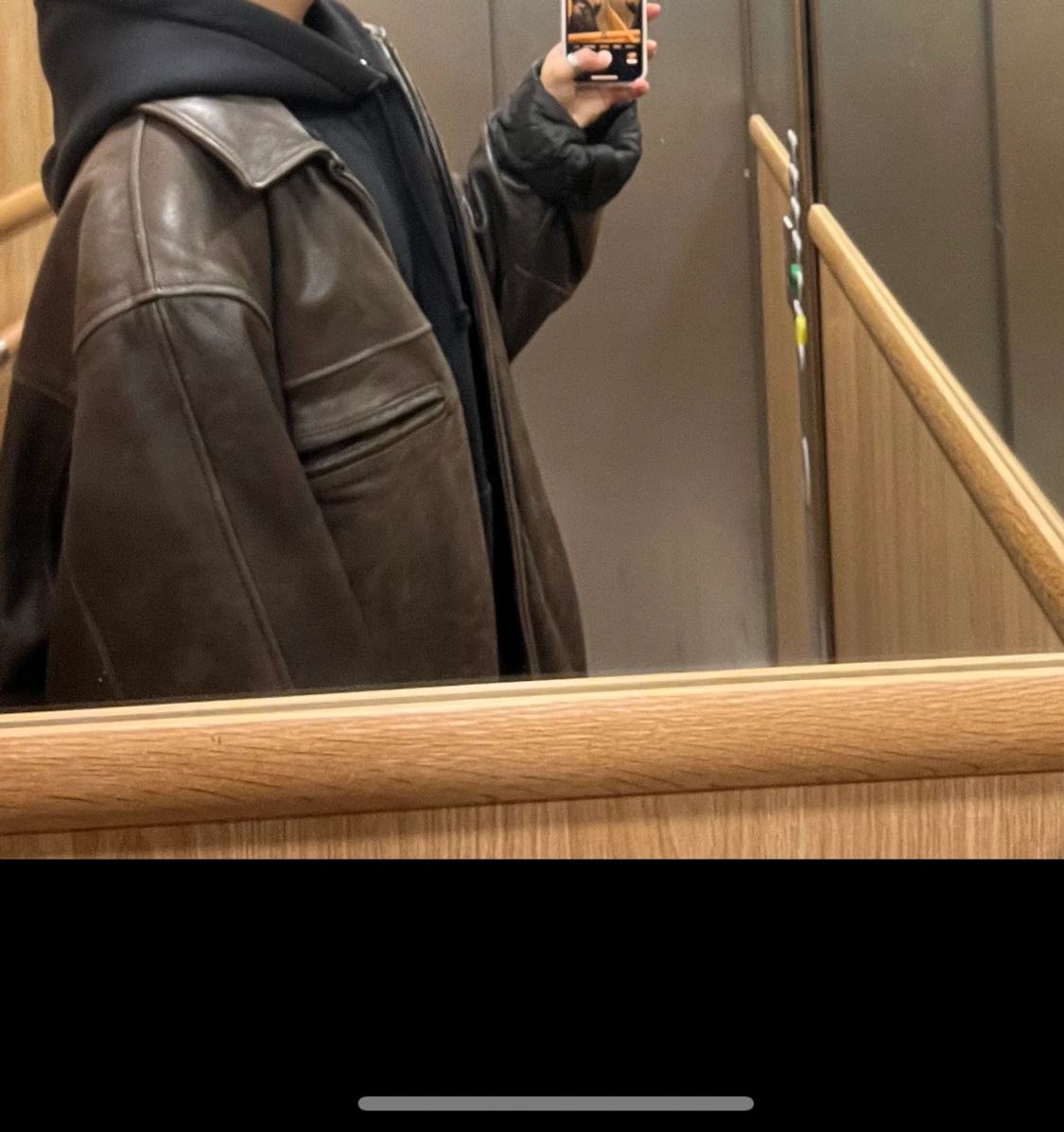 Oversize skinnjacka - 90