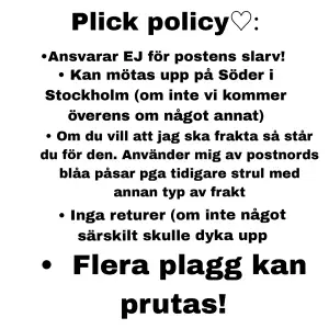 Läs gärna igenom detta innan ni genomför ert köp eller om ni har frågor (vissa frågor kan ju besvaras här, om inte så skriv privat🥰) 