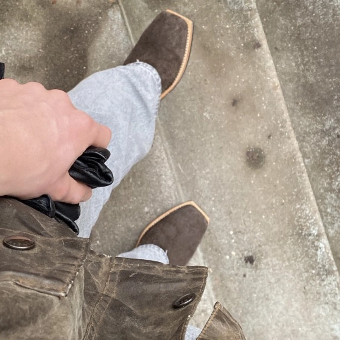 Our Legacy flat toe boots suede - 90