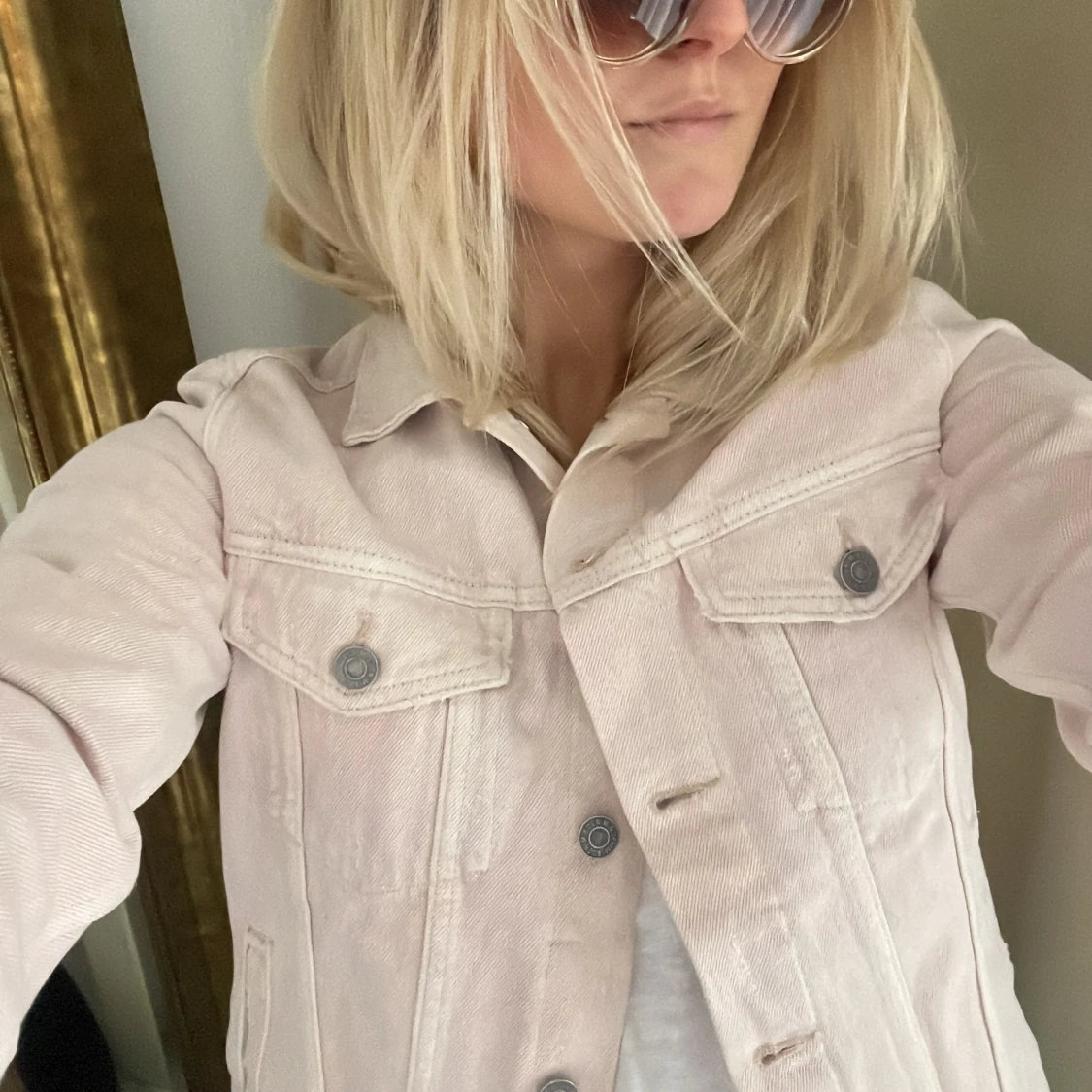 Ljusrosa/beige jeansjacka🌸