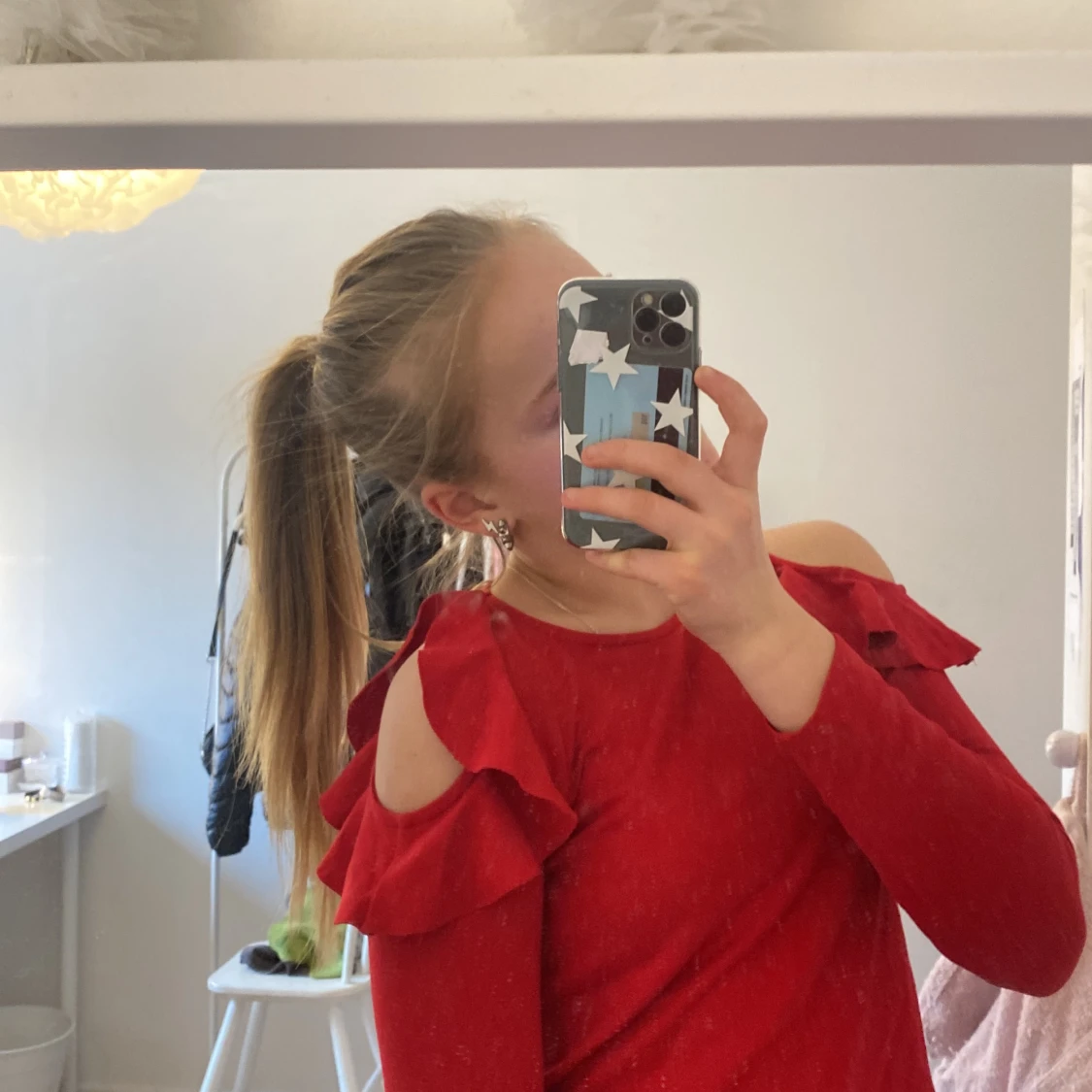 Röd vacker blus - 91