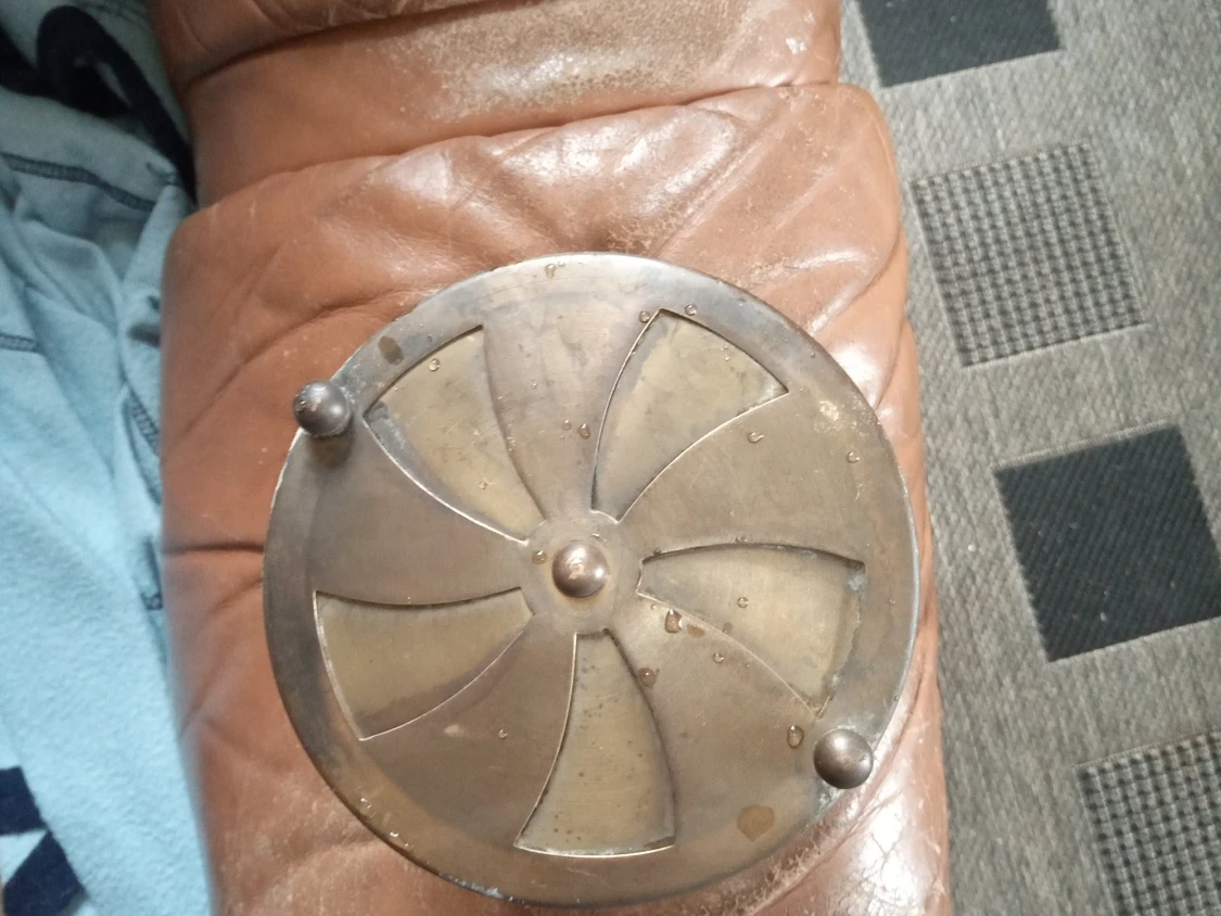 Spiralventil mässing för kakelugn 13 x 13 cm.