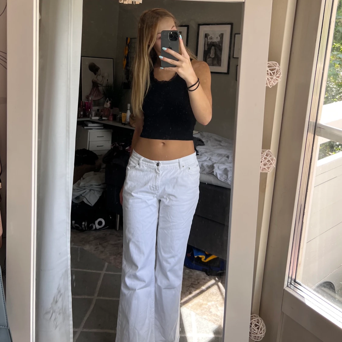 lågmidjade jeans