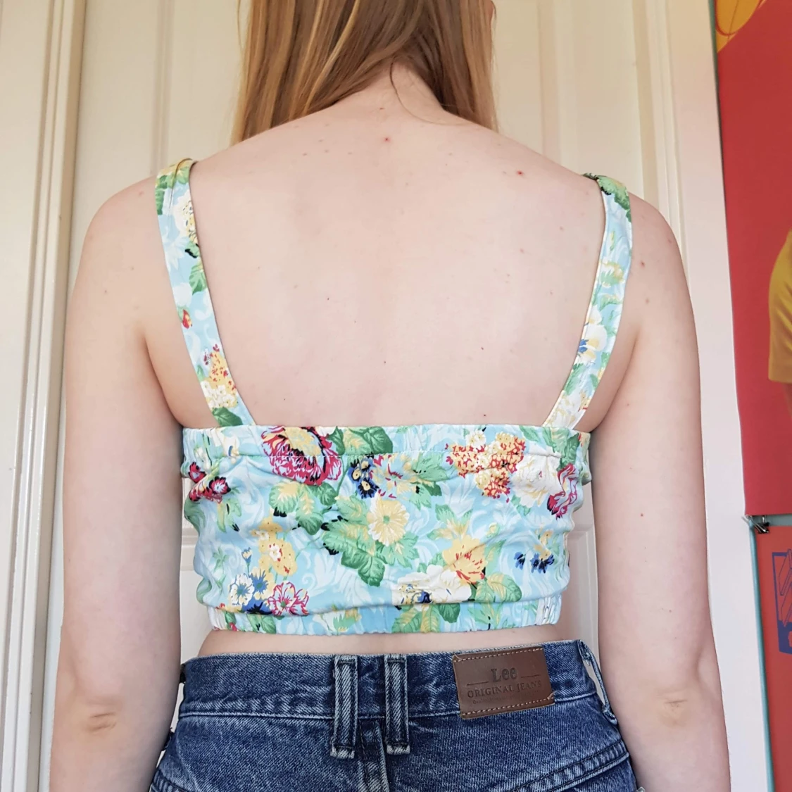 Blommig crop top - 91