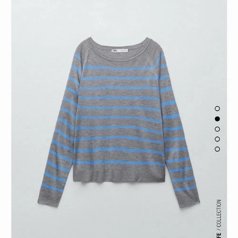 Randig tröja från zara i stl S, säljer pga att den aldrig kommer till användning. Köpte den av en annan tjej här på plick. (Den är slutsåld på Zara)   . Tröjor & Koftor.