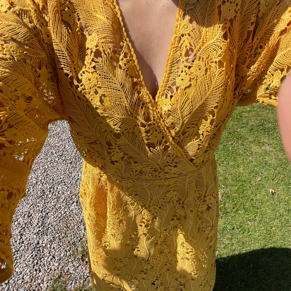 Senapsgul klänning - 90